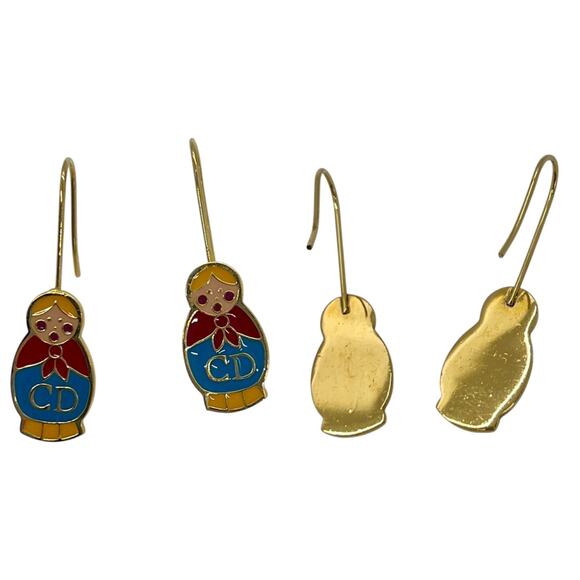 Dior Vintage Russian Nesting Doll Necklace & Earring Set - Picture 5 of 7